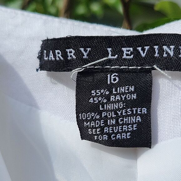 ❤️Women’s Cropped  high-rise LINEN Pants fully lined by Larry Levine,  S… - Picture 11 of 15